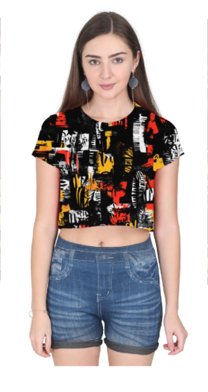 Women Graphic printed crop top