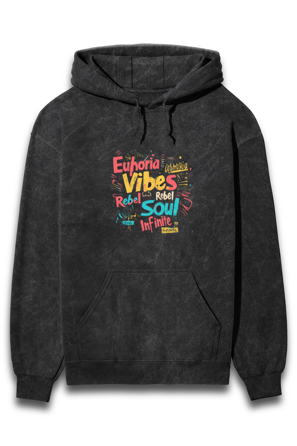 Rebel Soul Acid Washed Hoodie - Unisex