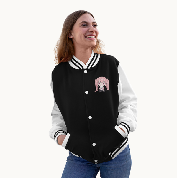 ESMO Kawaii Cat Girl Varsity Jacket