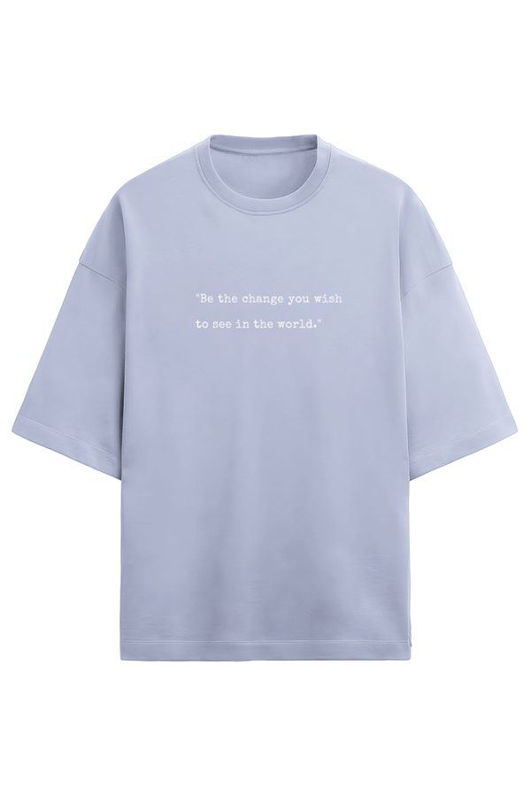 Plain Quote French Terry Oversized Tshirt