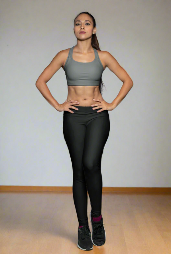 Solid Black Performance Gym Leggings