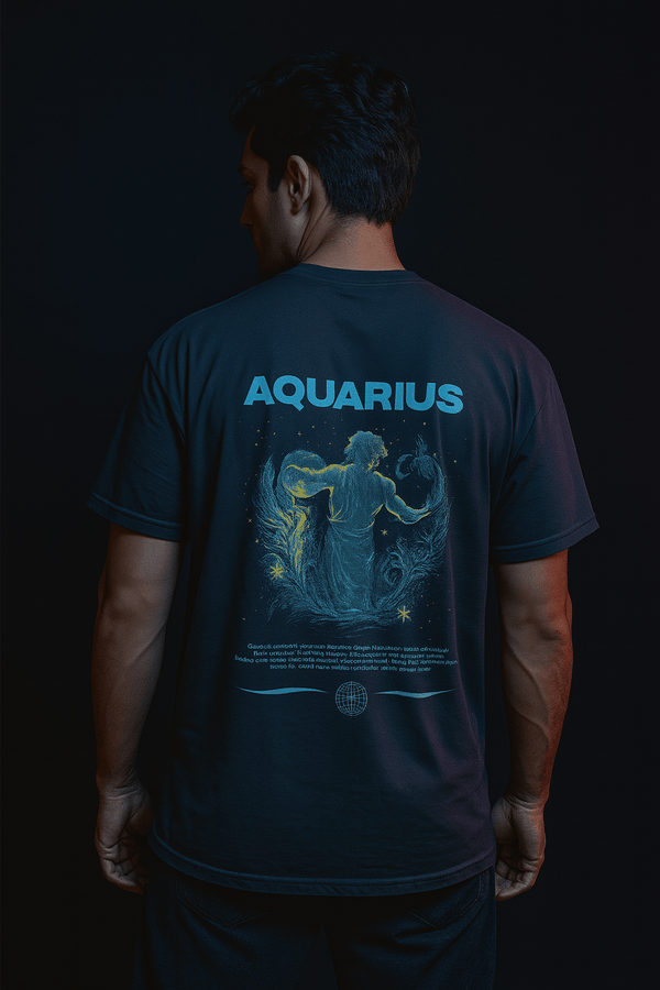 Aquarius Zodiac Sign Oversize T-Shirt