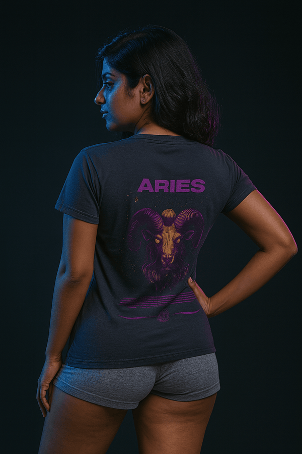 Aries Zodiac Sign Oversize T-Shirt