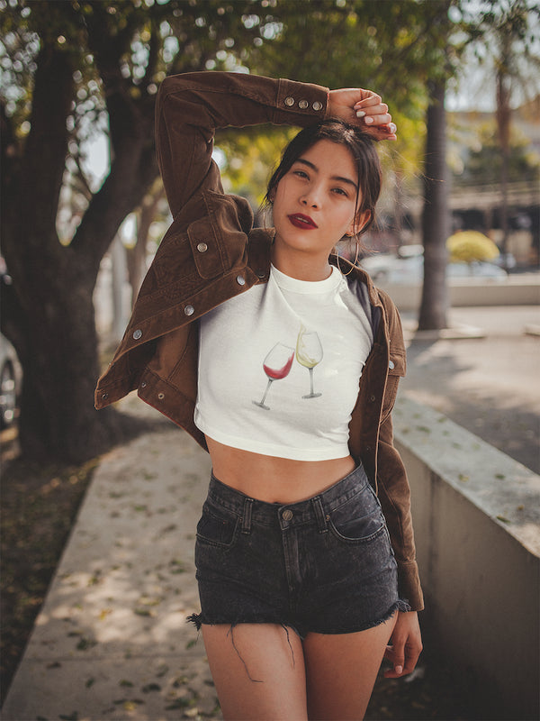 Wine Glass Crop Top