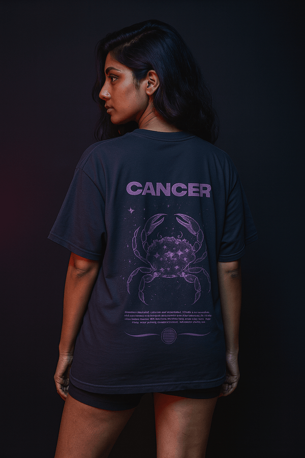 Cancer Zodiac Sign Oversize T-Shirt