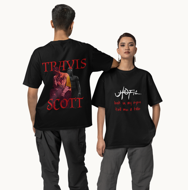 Travis Scott “Look in My Eyes” Unisex Oversized Premium Tshirt – 100% Cotton